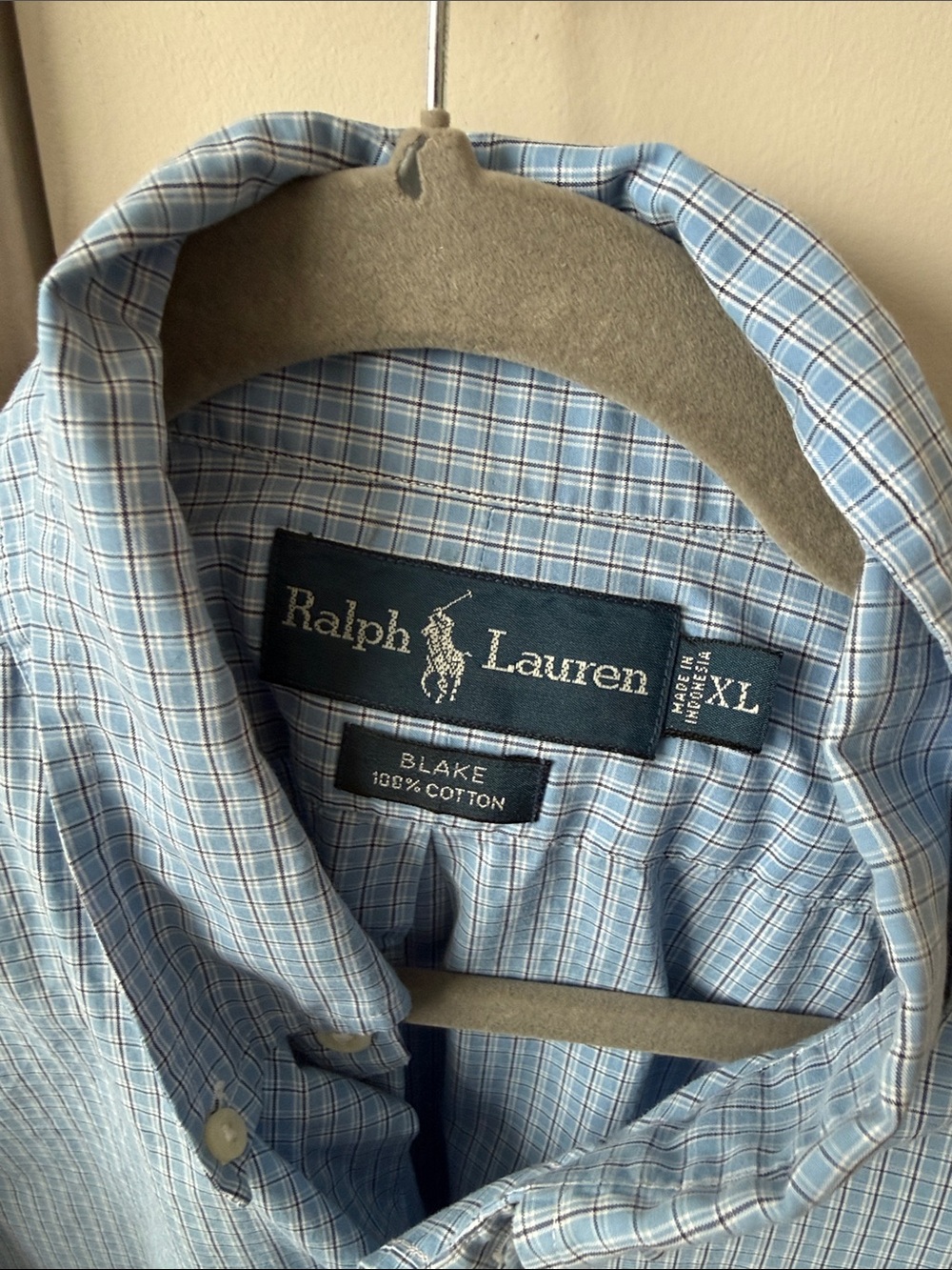 Ralph Lauren Classic Fit Light Blue Button-Down Shirt 100% Cotton - Picture 2 of 3
